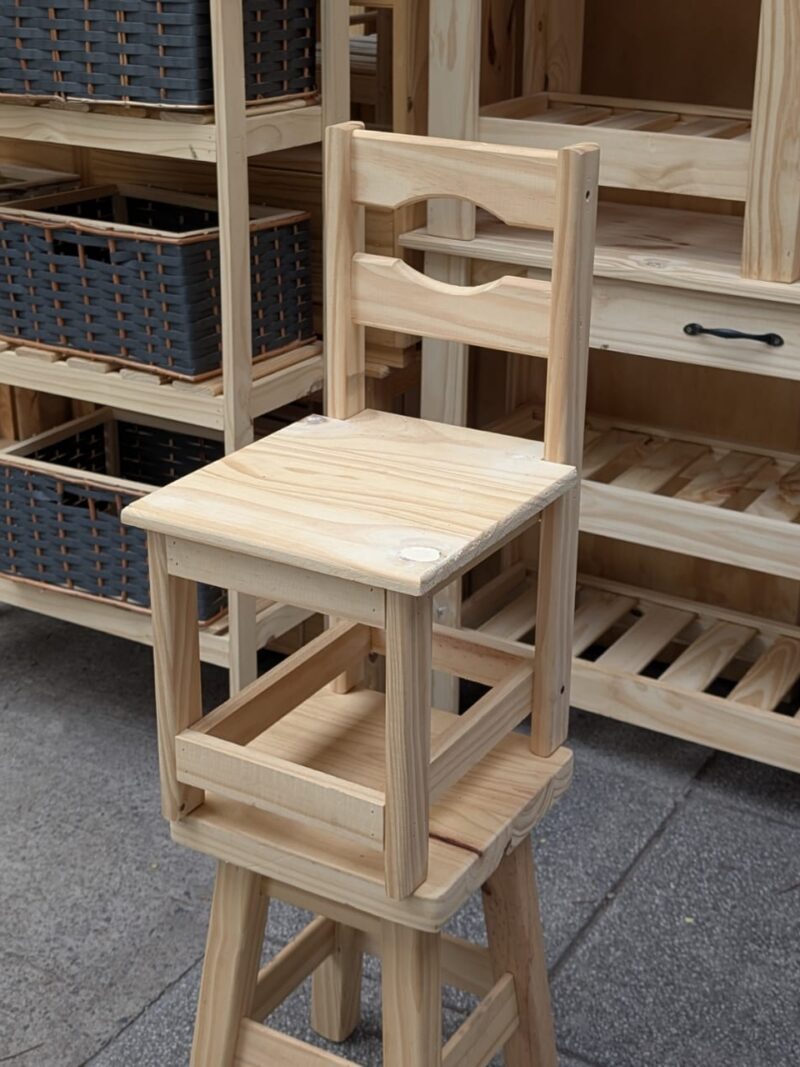 Silla De Niños De Pino