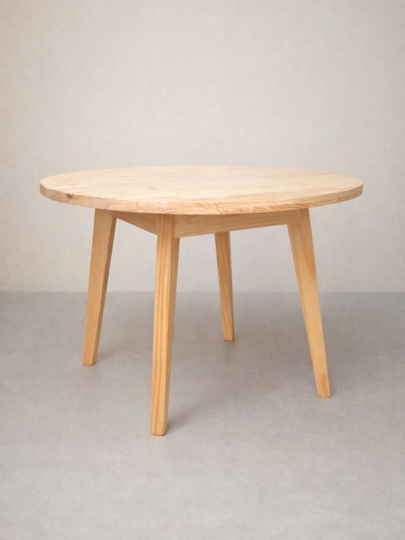 Mesa de pino redondas